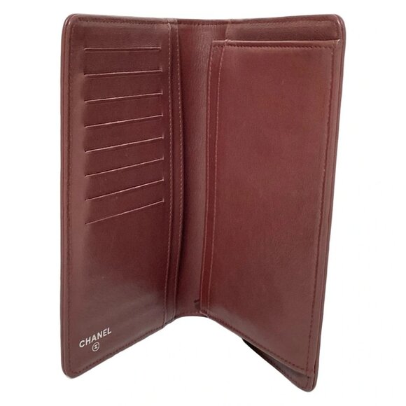 CHANEL Bicolore - Black Leather Long Wallet - Picture 3 of 5